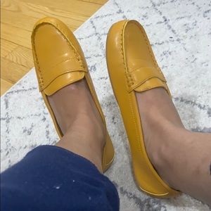 Yellow mustard women’s driving loafers 8